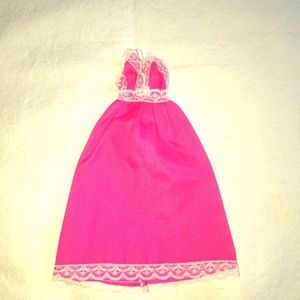 Vintage barbie clothes superstar era dress hot pink